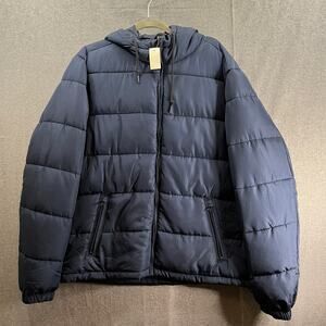 Aeropostale Puffer Jacket Womens Size XL Blue Full Zip